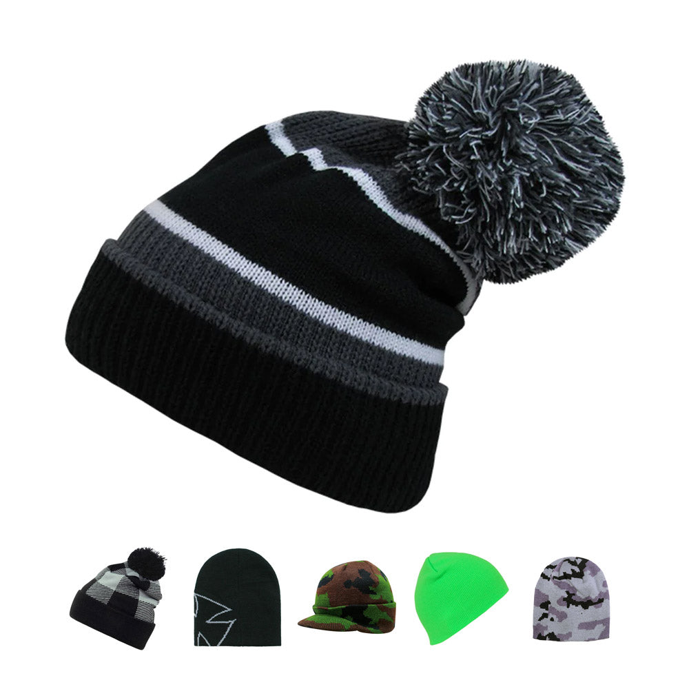 Cable Knit Pom Pom Cap, Golf Beanie Hat