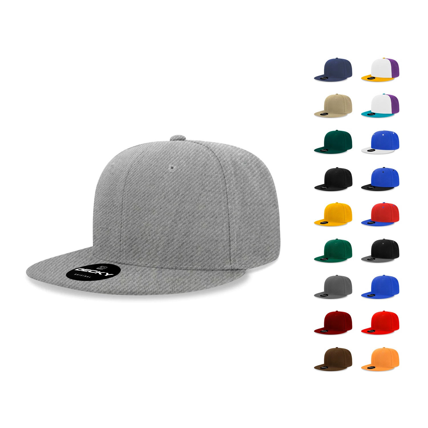 Decky 6020 Hats Structure Bill Flat 6 Caps Panel Profile High Snapback