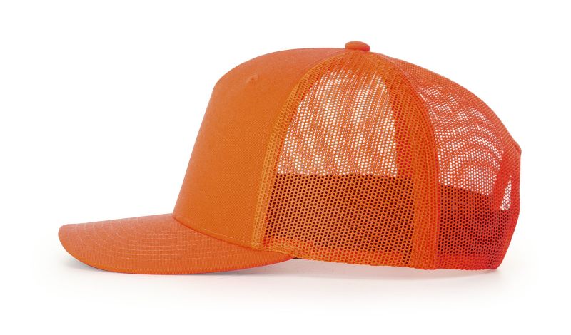 Richardson 882FP Blaze Orange Five Panel Trucker Cap