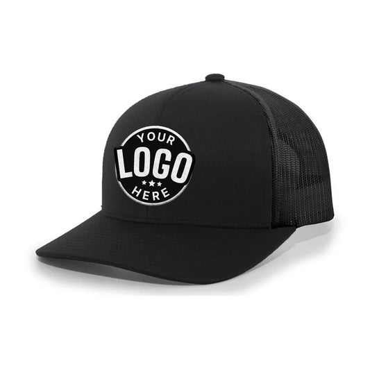 Custom Embroidered Pacific Headwear 104C Trucker Snapback Cap - Flat Embroidery - Star Hats & Embroidery