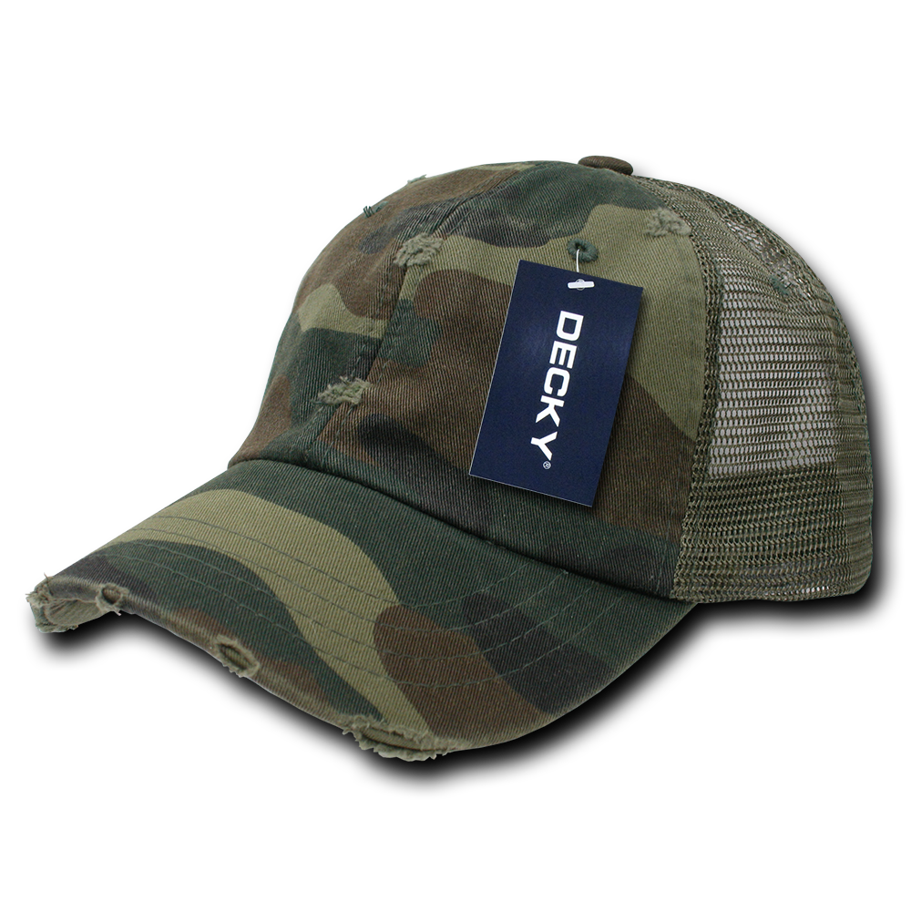 Decky 110 Low Profile Vintage Trucker Hats 6 Panel Caps Cotton Relaxed Wholesale