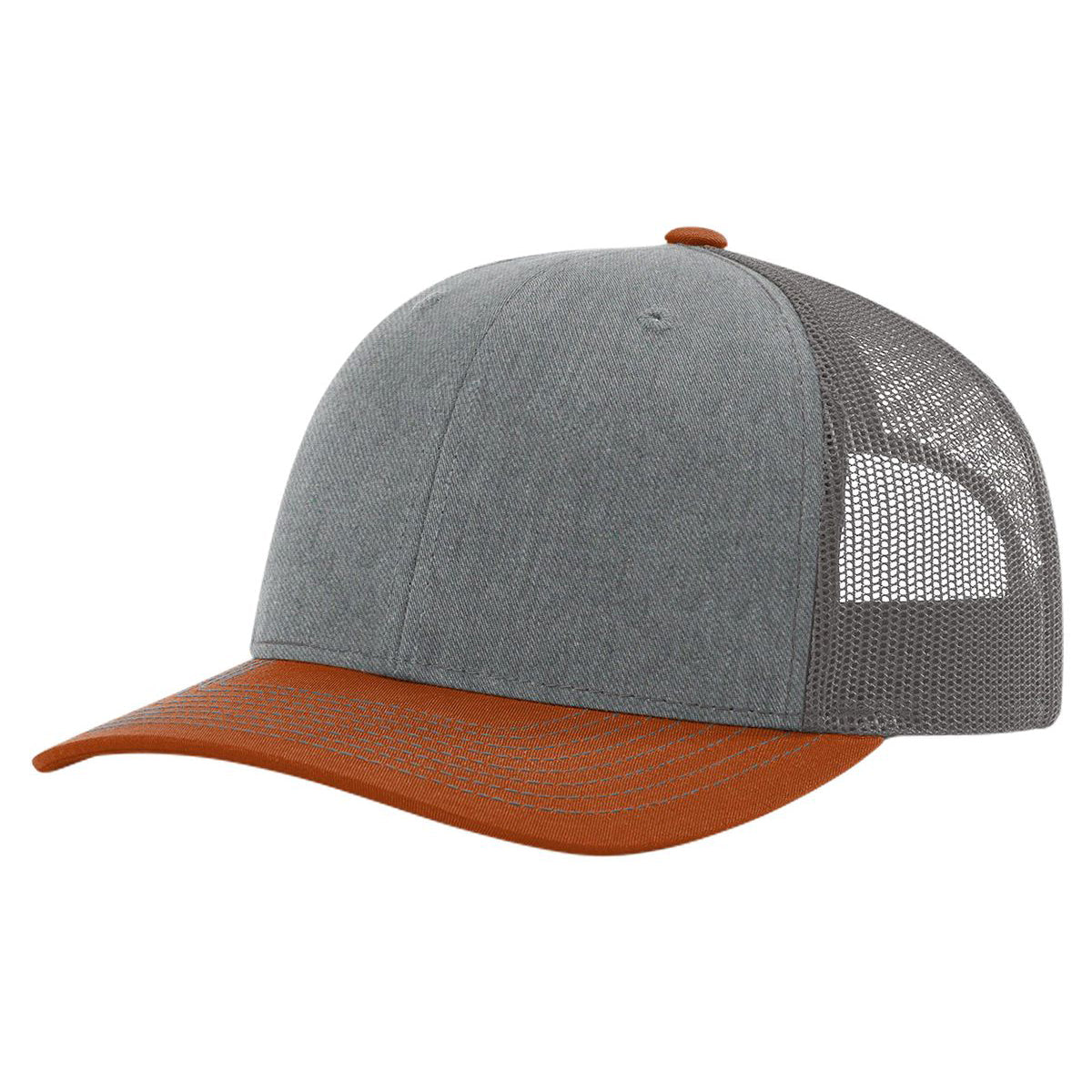 Richardson 112 Heather Grey/Charcoal/Dark Orange