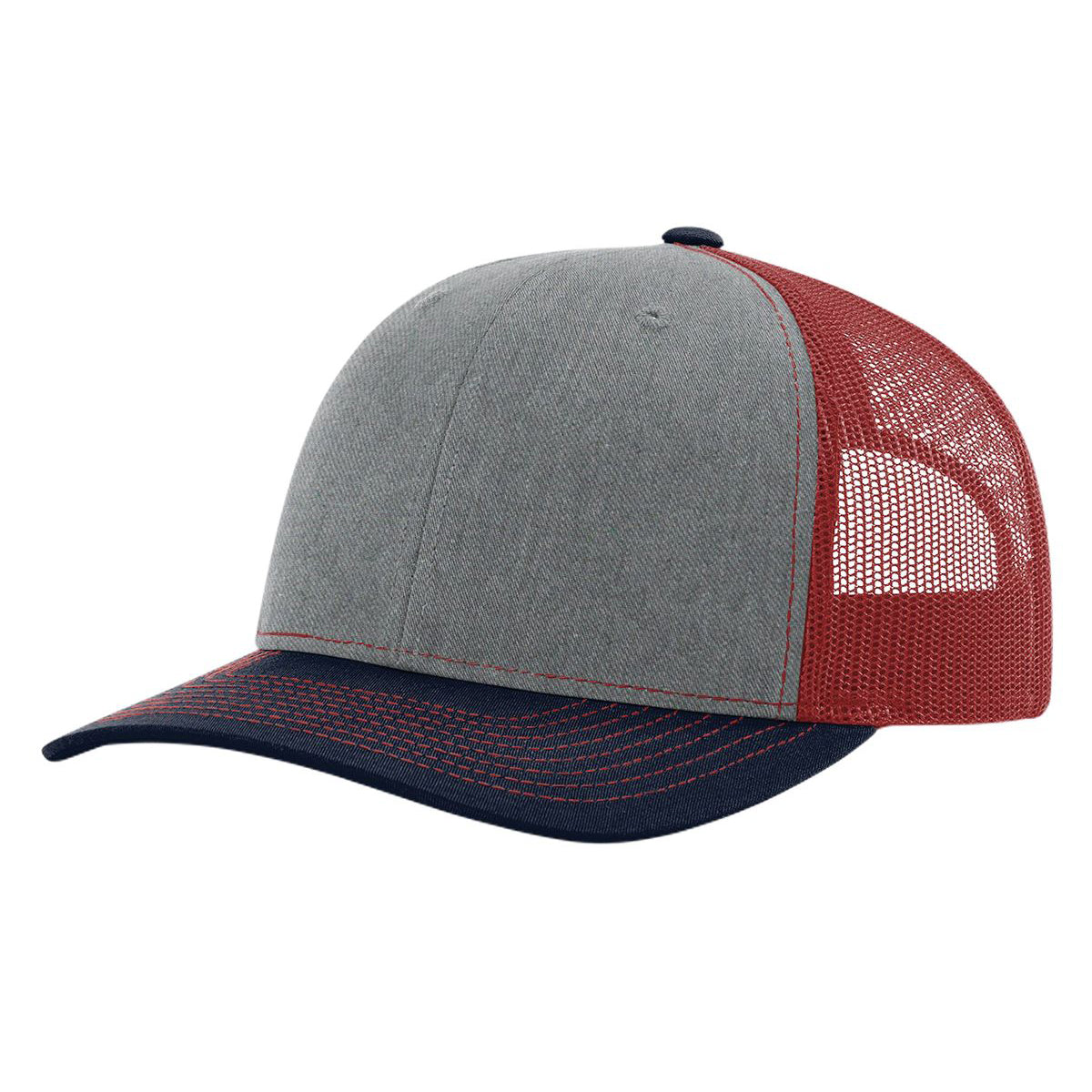 Richardson 112 Heather Grey/Cardinal/Navy