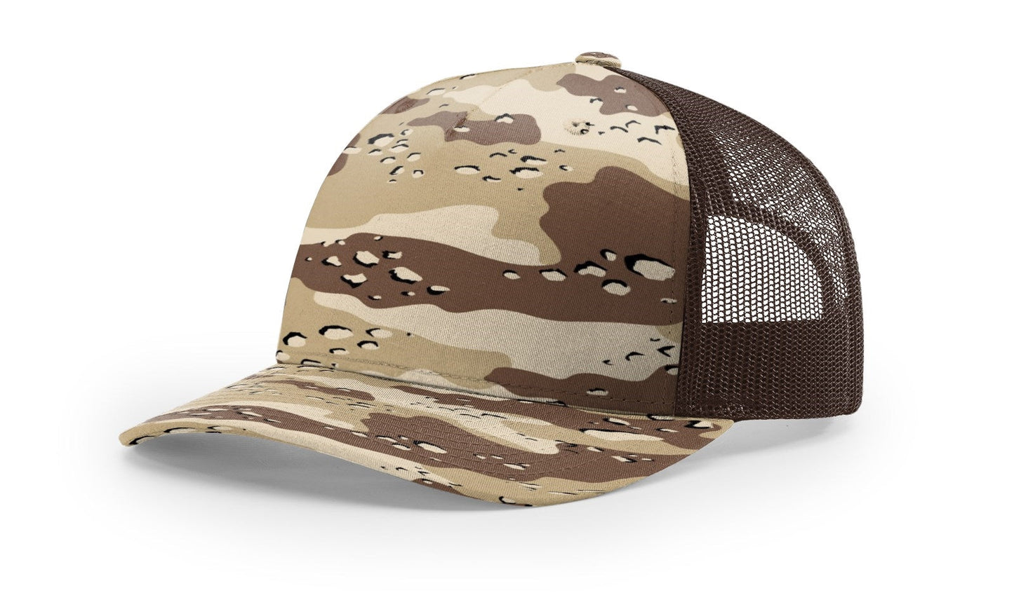 Richardson 112PFP Printed Five Panel Trucker Hat Camo Hat