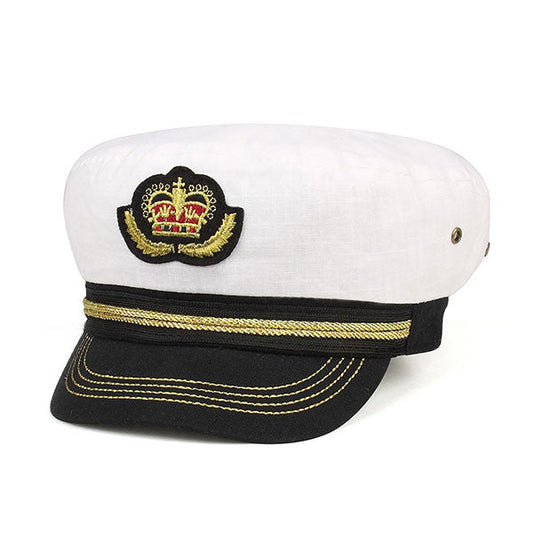 Mega Cap 2143 Linen Captain Hat - Star Hats & Embroidery