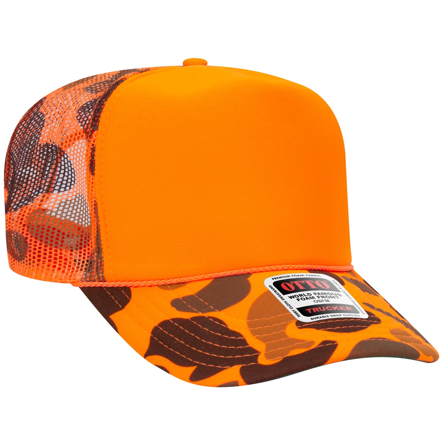 Otto 5-Panel High Crown Foam Trucker Hats Mesh Back Cap - 39-165