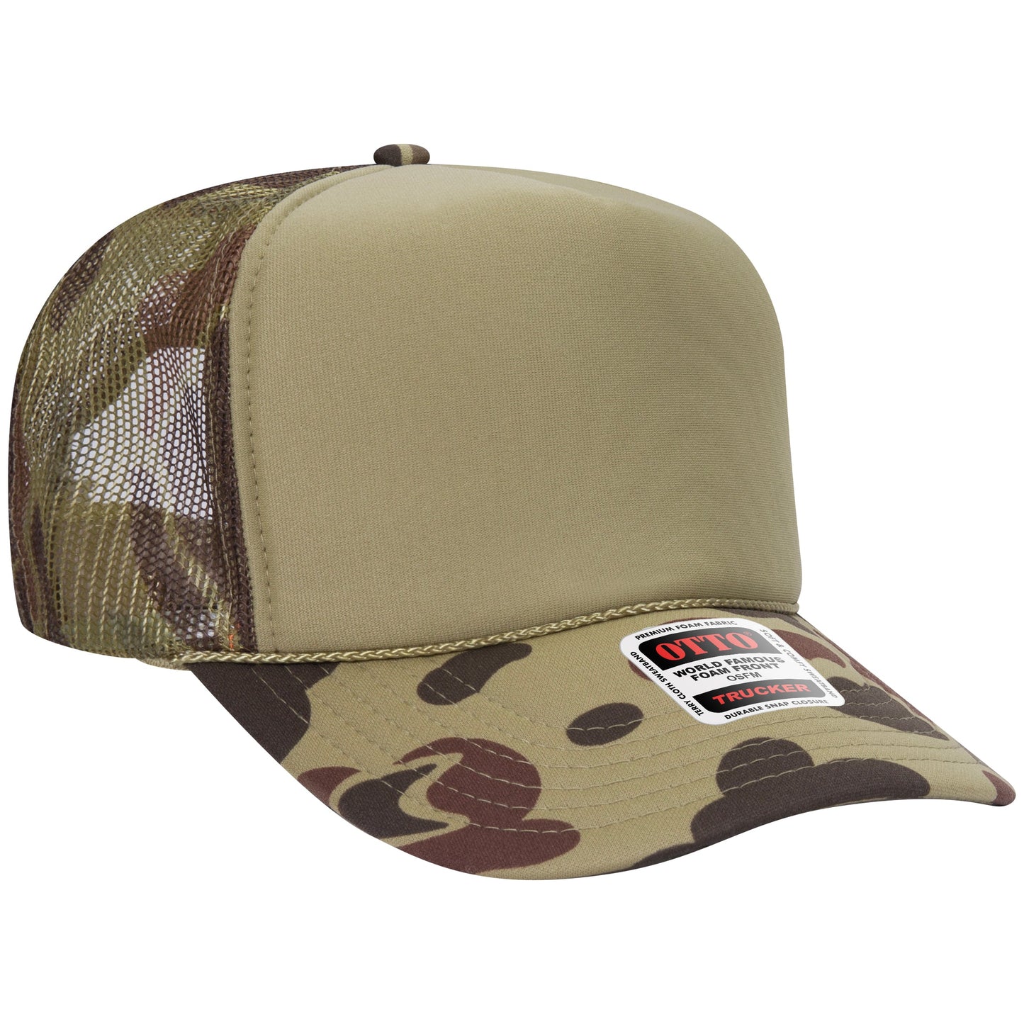 Otto 5-Panel High Crown Foam Trucker Hats Mesh Back Cap - 39-165