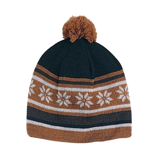 Mega Cap 5031 Wool Blend Knitted Beanie - Star Hats & Embroidery