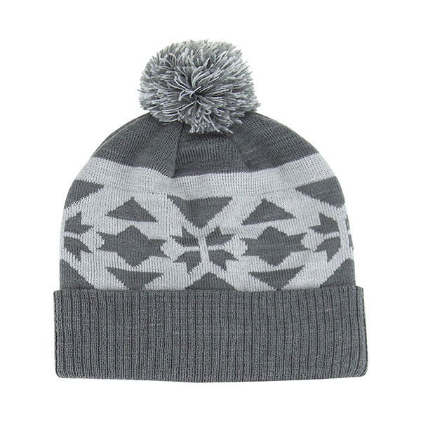 Mega Cap 5069 Jacquard Knit Pom Beanie