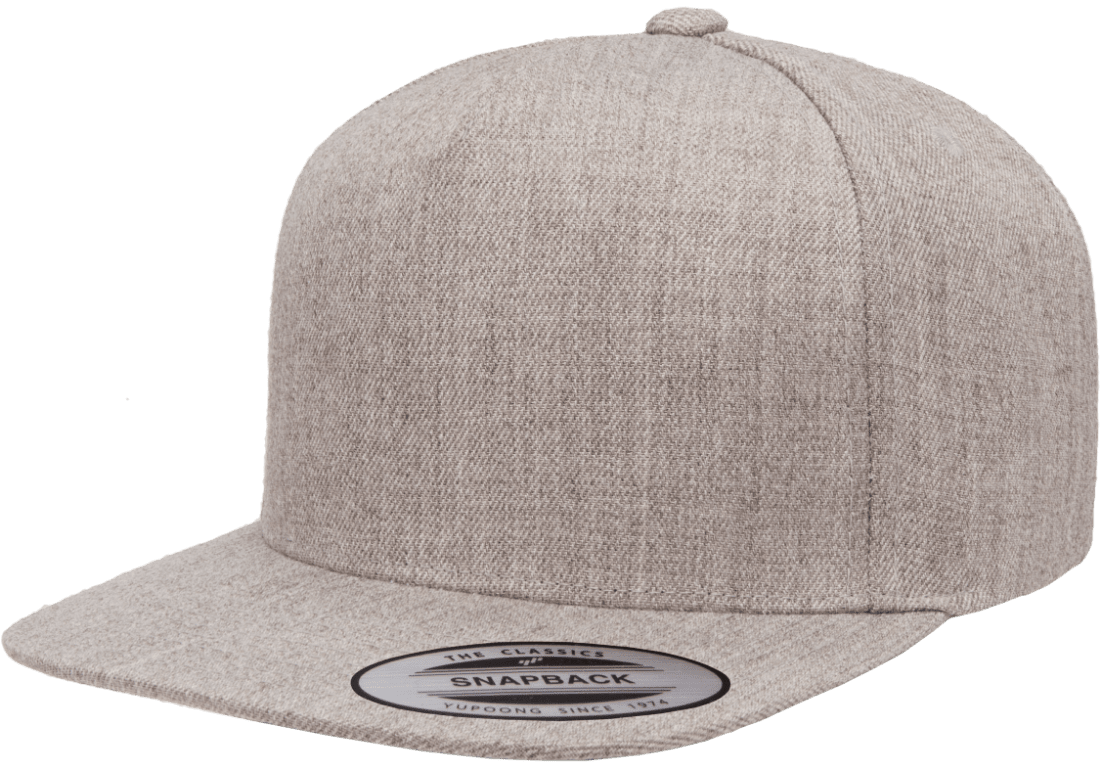 Yupoong 5089M Premium 5-Panel Snapback Hat Flat Bill Cap - YP Classics