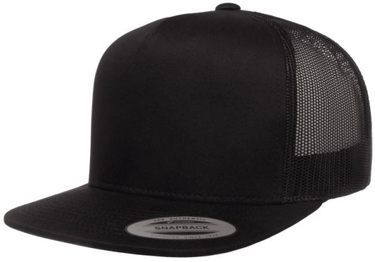 Yupoong 6006 Classic Trucker Snapback Hat Flat Bill Hat with Mesh Back - YP Classics - Arclight Wholesale