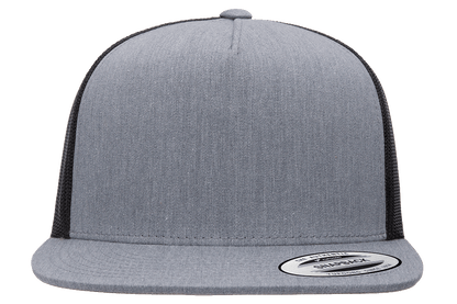 Yupoong 6006T Classic Trucker Snapback Hat Flat Bill Cap with Mesh Back, 2-Tone Colors - YP Classics