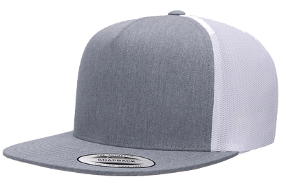 Yupoong 6006T Classic Trucker Snapback Hat Flat Bill Cap with Mesh Back, 2-Tone Colors - YP Classics