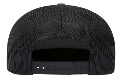 Yupoong 6006T Classic Trucker Snapback Hat Flat Bill Cap with Mesh Back, 2-Tone Colors - YP Classics