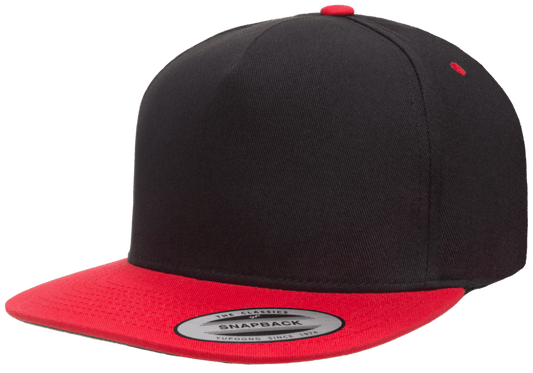 Yupoong 6007T 5-Panel Cotton Twill Snapback Hat Flat Bill Cap YP Classics - Star Hats & Embroidery