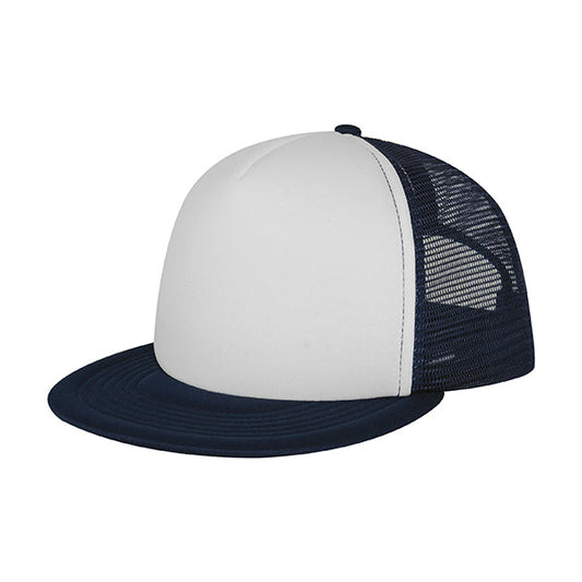 Mega Cap 6875B Flat Bill Snapback Trucker Cap - Star Hats & Embroidery