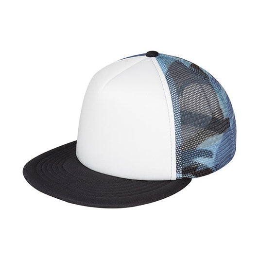 Mega Cap 6875A Flat Bill Snapback Trucker Cap - Star Hats & Embroidery