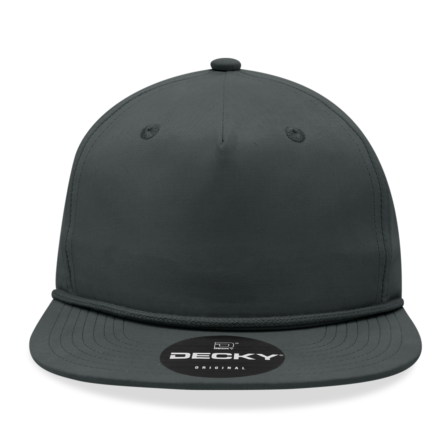 Decky 6032 - Classic Grandpa Rope Cap, 5 Panel Flat Bill Hat, Snapback