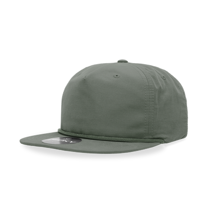 Decky 6032 - Classic Grandpa Rope Cap, 5 Panel Flat Bill Hat, Snapback