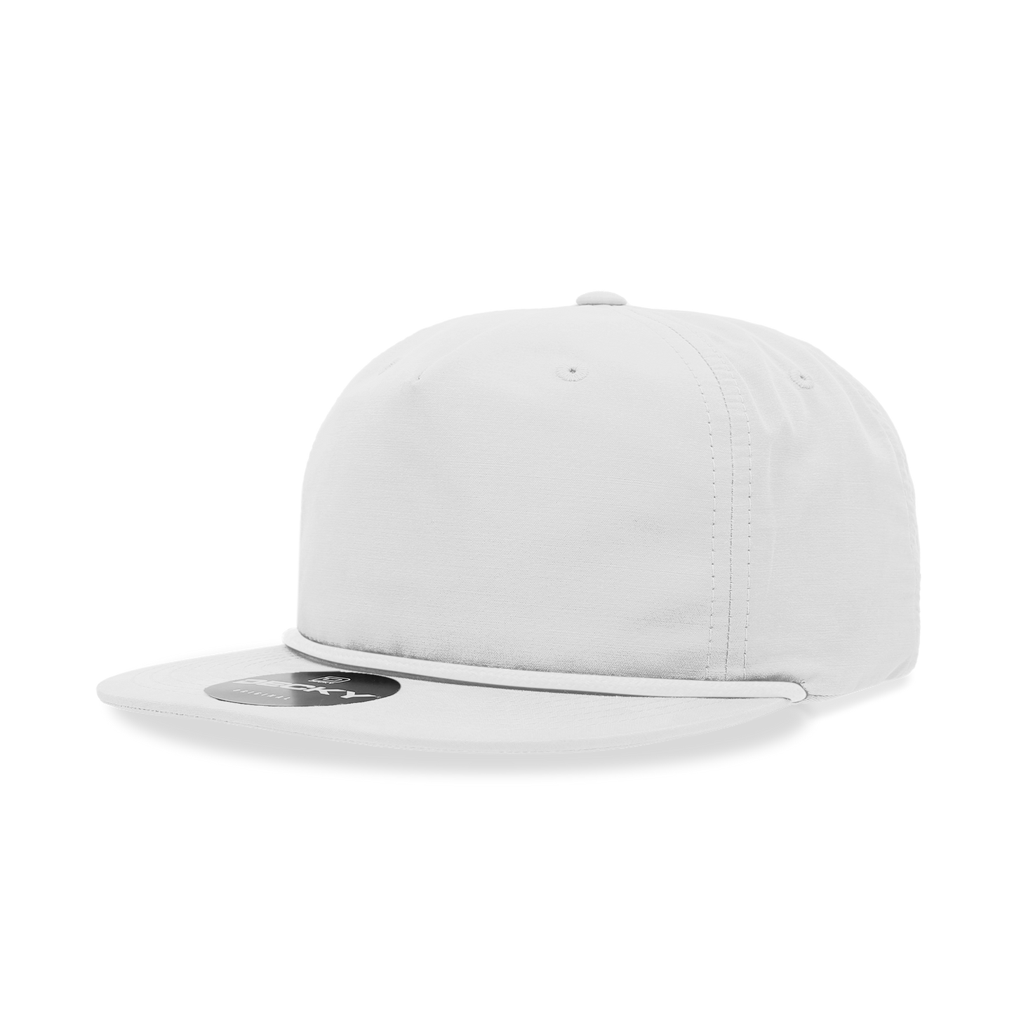 Decky 6032 - Classic Grandpa Rope Cap, 5 Panel Flat Bill Hat, Snapback