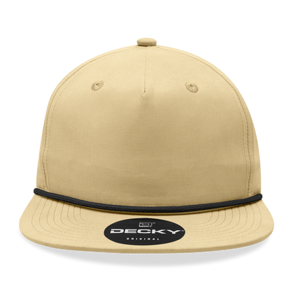 Decky 6032 - Classic Grandpa Rope Cap, 5 Panel Flat Bill Hat, Snapback