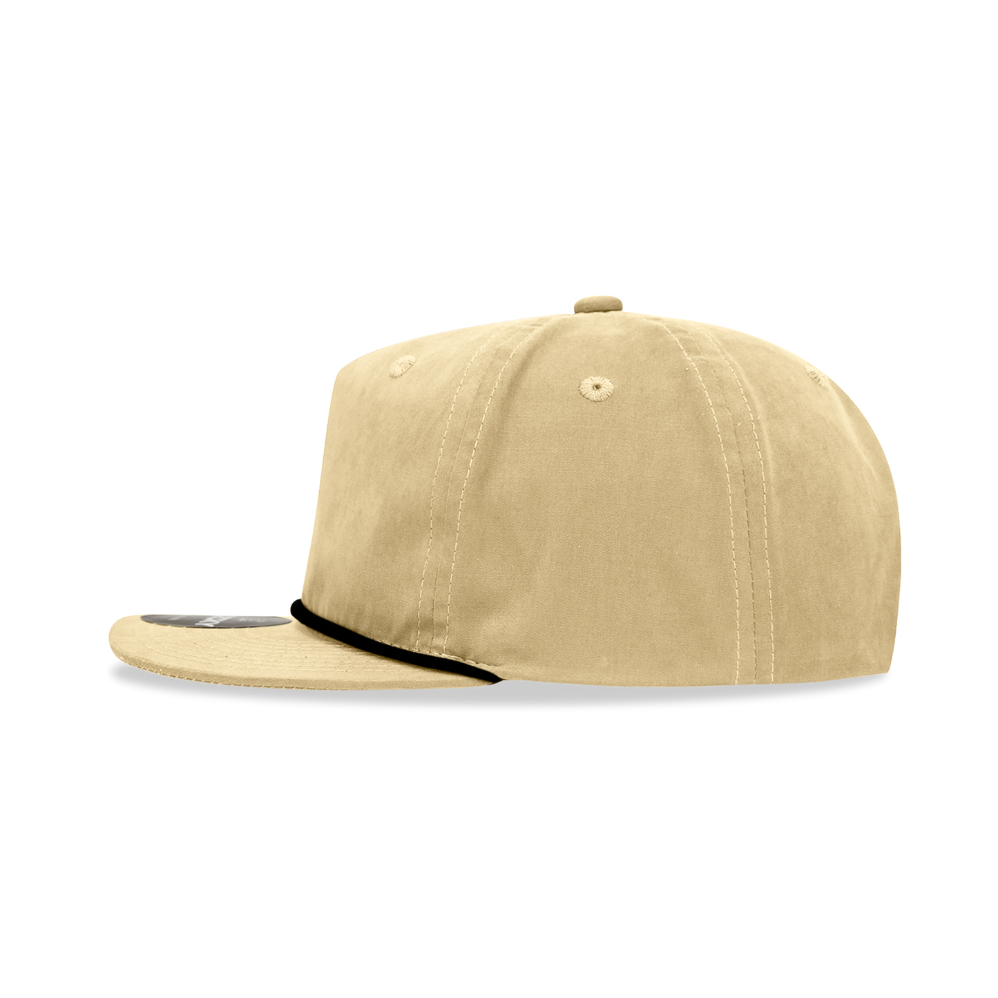 Decky 6032 - Classic Grandpa Rope Cap, 5 Panel Flat Bill Hat, Snapback