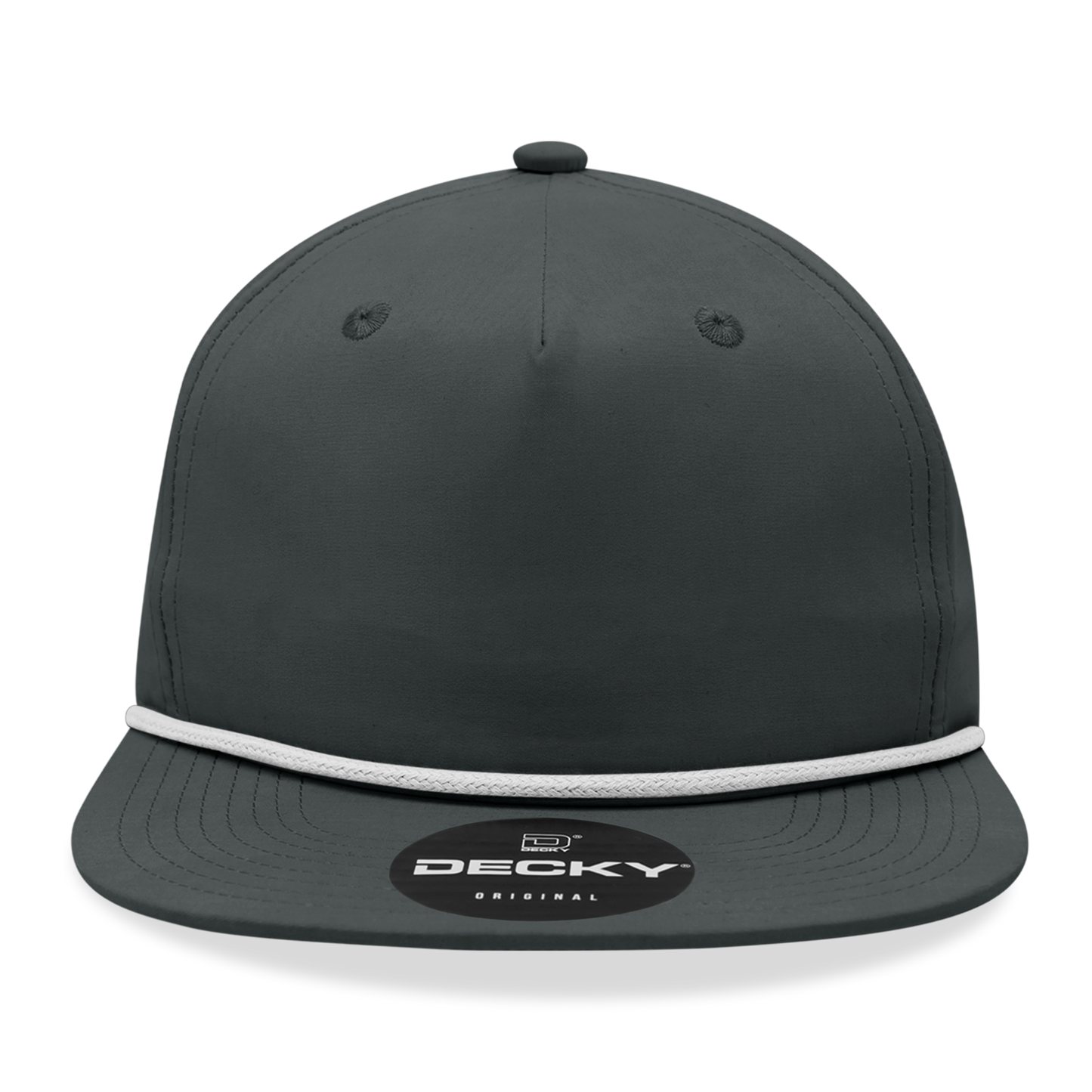 Decky 6032 - Classic Grandpa Rope Cap, 5 Panel Flat Bill Hat, Snapback