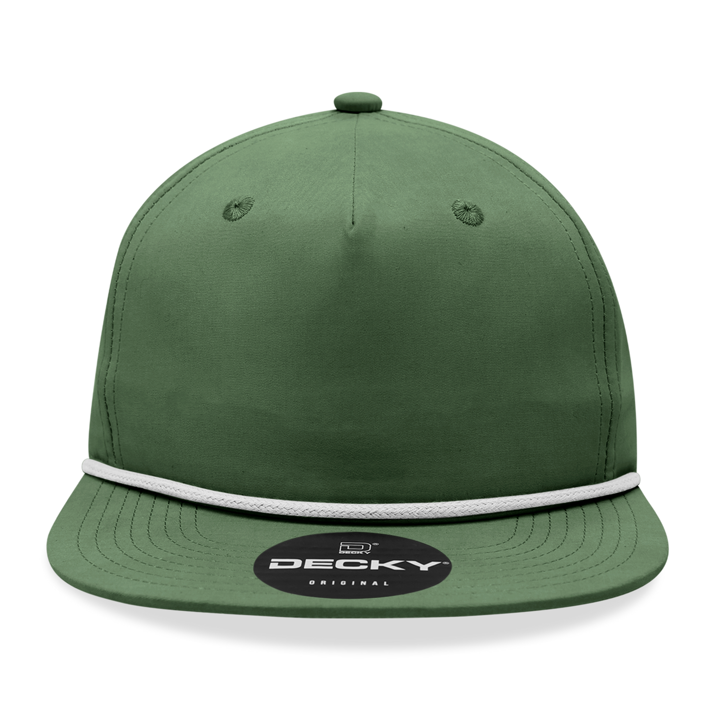 Decky 6032 - Classic Grandpa Rope Cap, 5 Panel Flat Bill Hat, Snapback