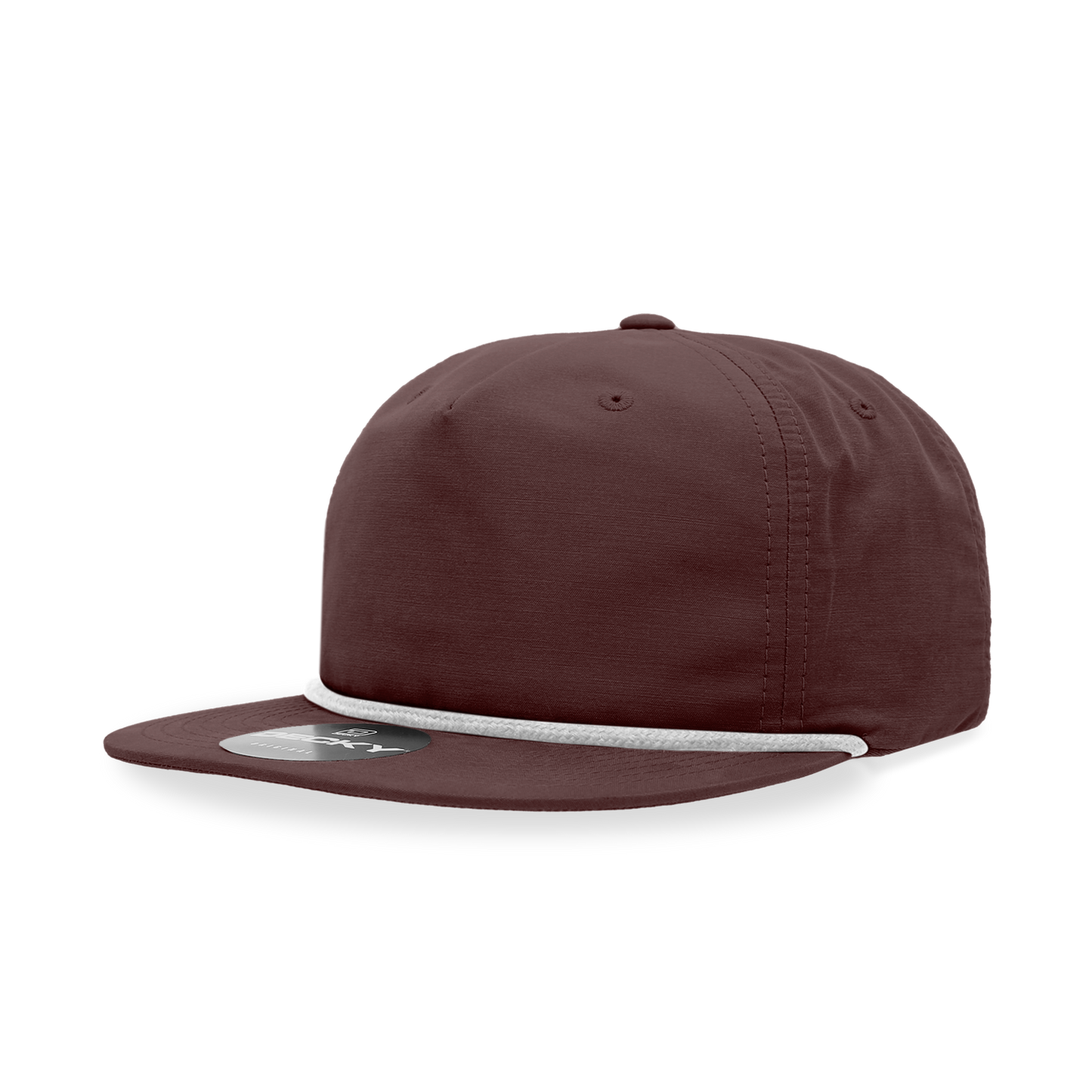 Decky 6032 - Classic Grandpa Rope Cap, 5 Panel Flat Bill Hat, Snapback