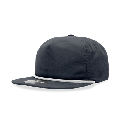 Decky 6032 - Classic Grandpa Rope Cap, 5 Panel Flat Bill Hat, Snapback