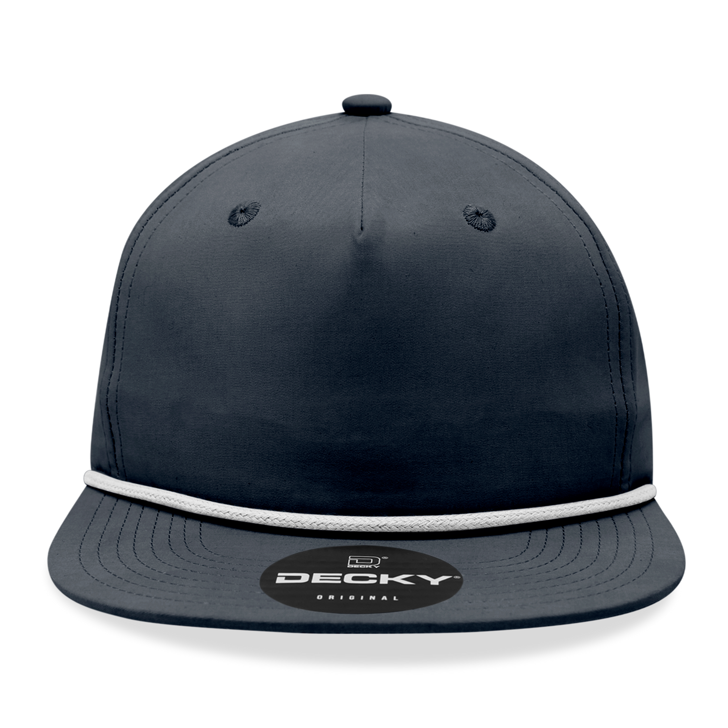 Decky 6032 - Classic Grandpa Rope Cap, 5 Panel Flat Bill Hat, Snapback