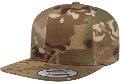 Yupoong 6089MC MultiCam Camo Snapback Hat Flat Bill Cap Camouflage YP Classics