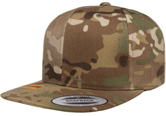 Yupoong 6089MC MultiCam Camo Snapback Hat Flat Bill Cap Camouflage YP Classics - Arclight Wholesale