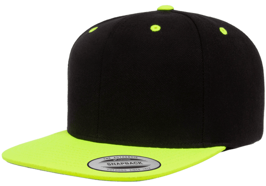 Yupoong 6089MT Premium Snapback Hat Flat Bill Cap, 2-Tone Colors - YP Classics - Star Hats & Embroidery