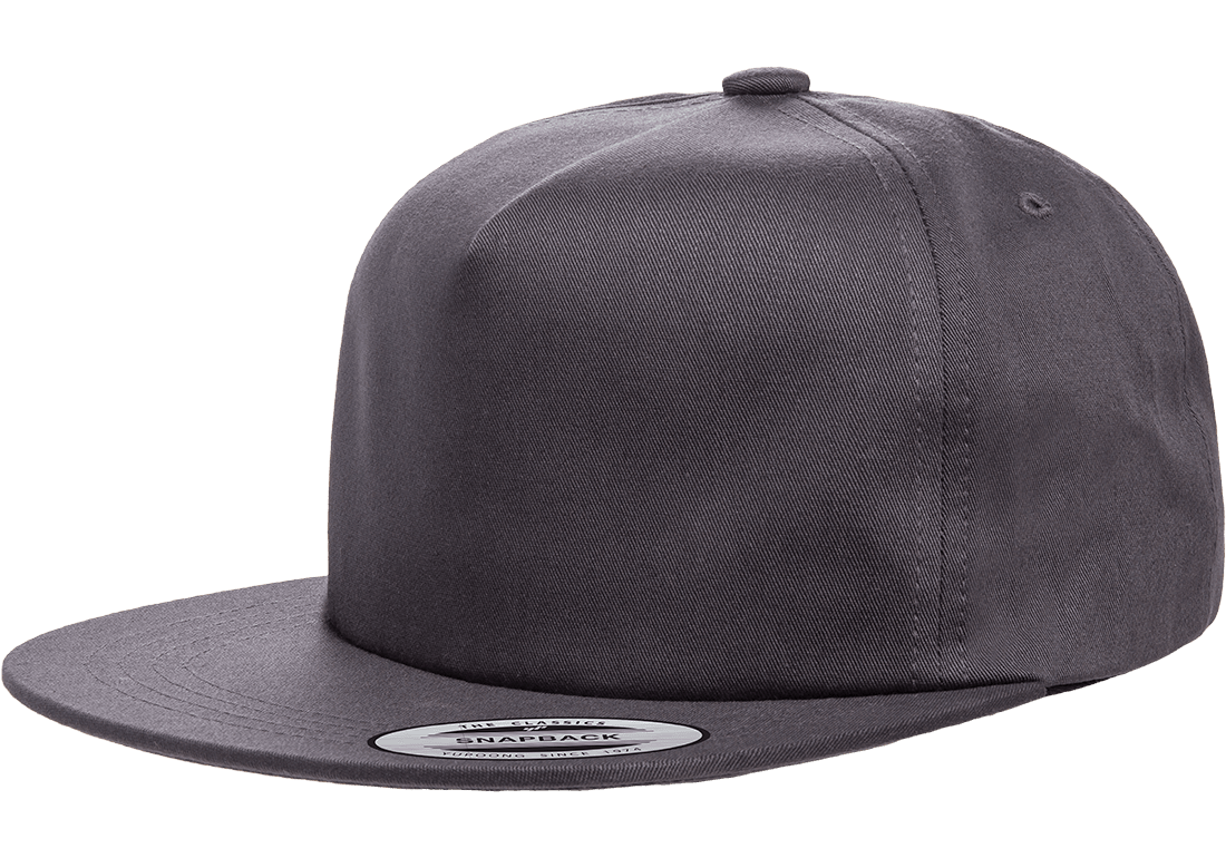 Yupoong 6502 Unstructured 5-Panel Snapback Hat, Flat Bill Cap - YP Classics