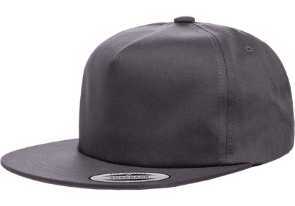 Yupoong 6502 Unstructured 5-Panel Snapback Hat, Flat Bill Cap - YP Classics