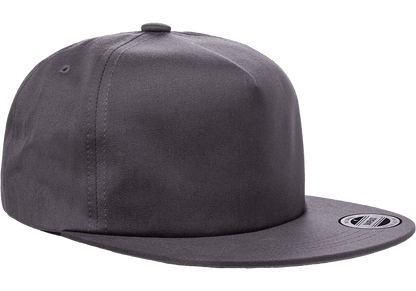 Yupoong 6502 Unstructured 5-Panel Snapback Hat, Flat Bill Cap - YP Classics