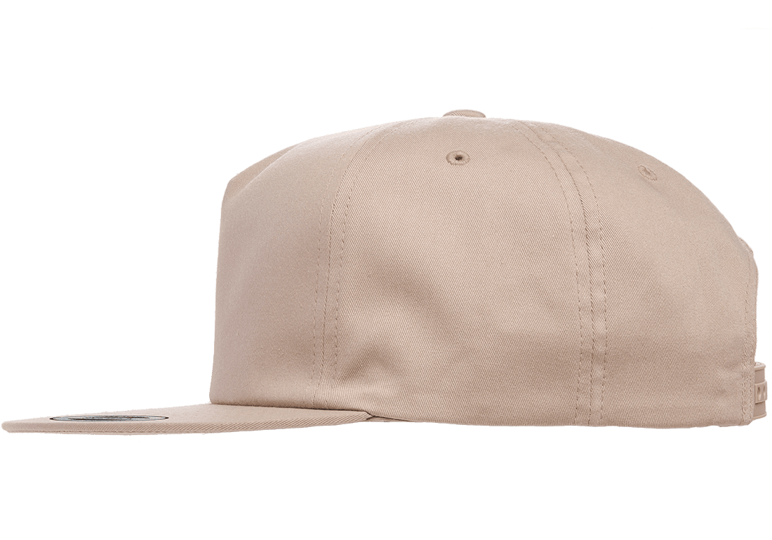 Yupoong 6502 Unstructured 5-Panel Snapback Hat, Flat Bill Cap - YP Classics