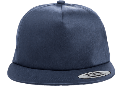 Yupoong 6502 Unstructured 5-Panel Snapback Hat, Flat Bill Cap - YP Classics