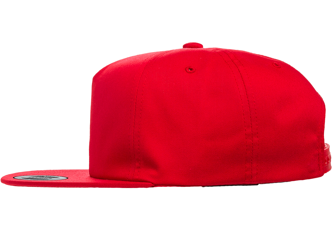 Yupoong 6502 Unstructured 5-Panel Snapback Hat, Flat Bill Cap - YP Classics