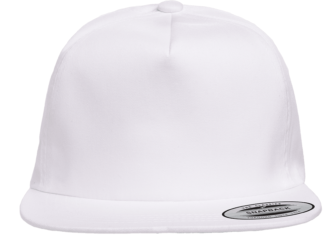 Yupoong 6502 Unstructured 5-Panel Snapback Hat, Flat Bill Cap - YP Classics