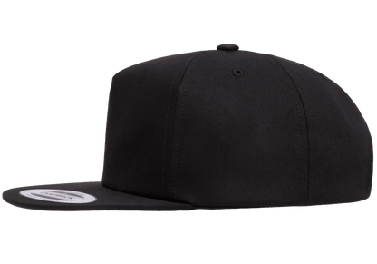 Yupoong 6502 Unstructured 5-Panel Snapback Hat, Flat Bill Cap - YP Classics