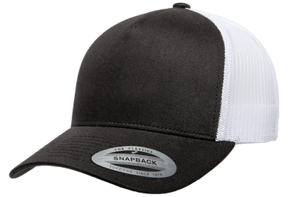 Yupoong 6506T 5-Panel Retro Trucker Hat Baseball Cap with Mesh Back 2-Tone Colors YP Classics