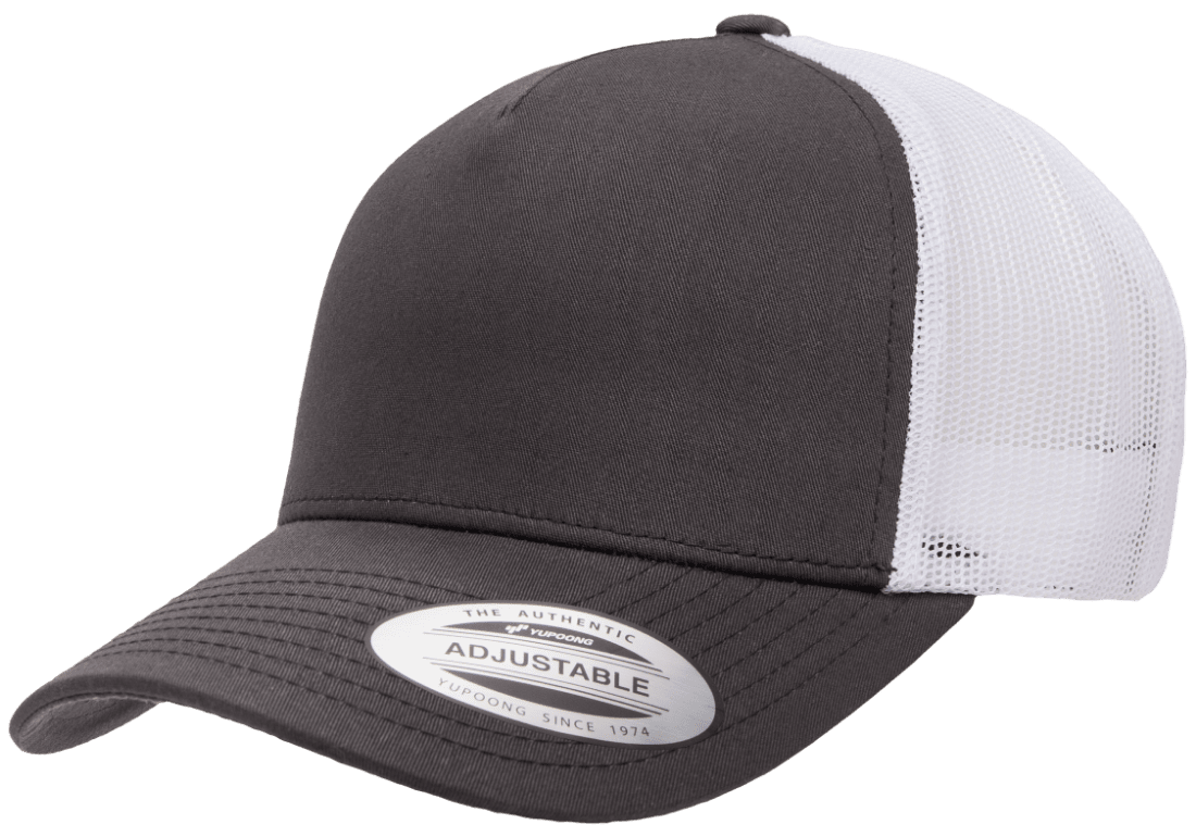 Yupoong 6506T 5-Panel Retro Trucker Hat Baseball Cap with Mesh Back 2-Tone Colors YP Classics