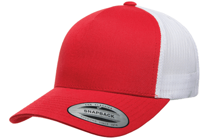 Yupoong 6506T 5-Panel Retro Trucker Hat Baseball Cap with Mesh Back 2-Tone Colors YP Classics