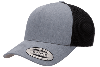 Yupoong 6506T 5-Panel Retro Trucker Hat Baseball Cap with Mesh Back 2-Tone Colors YP Classics