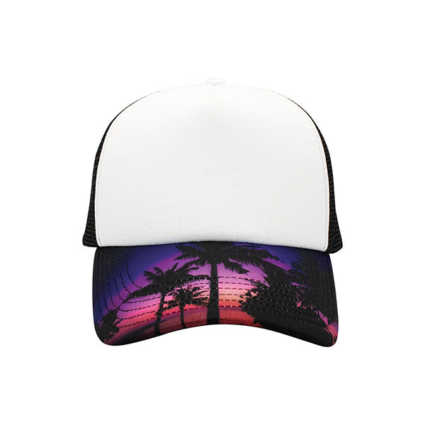 Mega Cap 6801D Sublimated Foam Trucker Cap