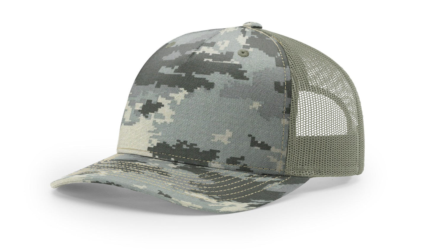 Richardson 112PFP Printed Five Panel Trucker Hat Camo Hat