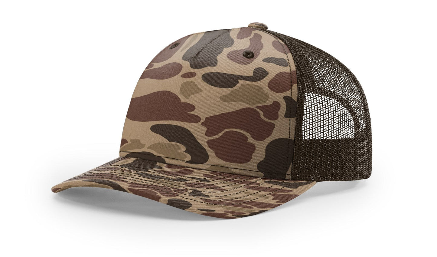 Richardson 112PFP Printed Five Panel Trucker Hat Camo Hat