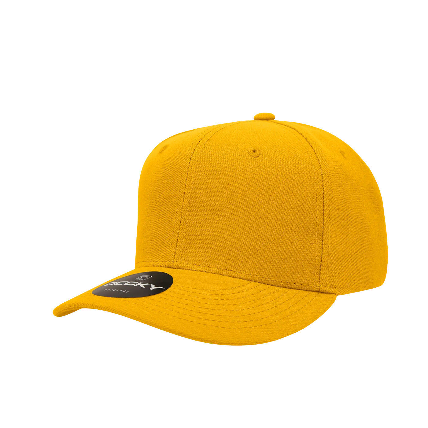 Decky 1015 Mid Profile Snapback Hats 6 Panel Baseball Caps Curved Bill Blank